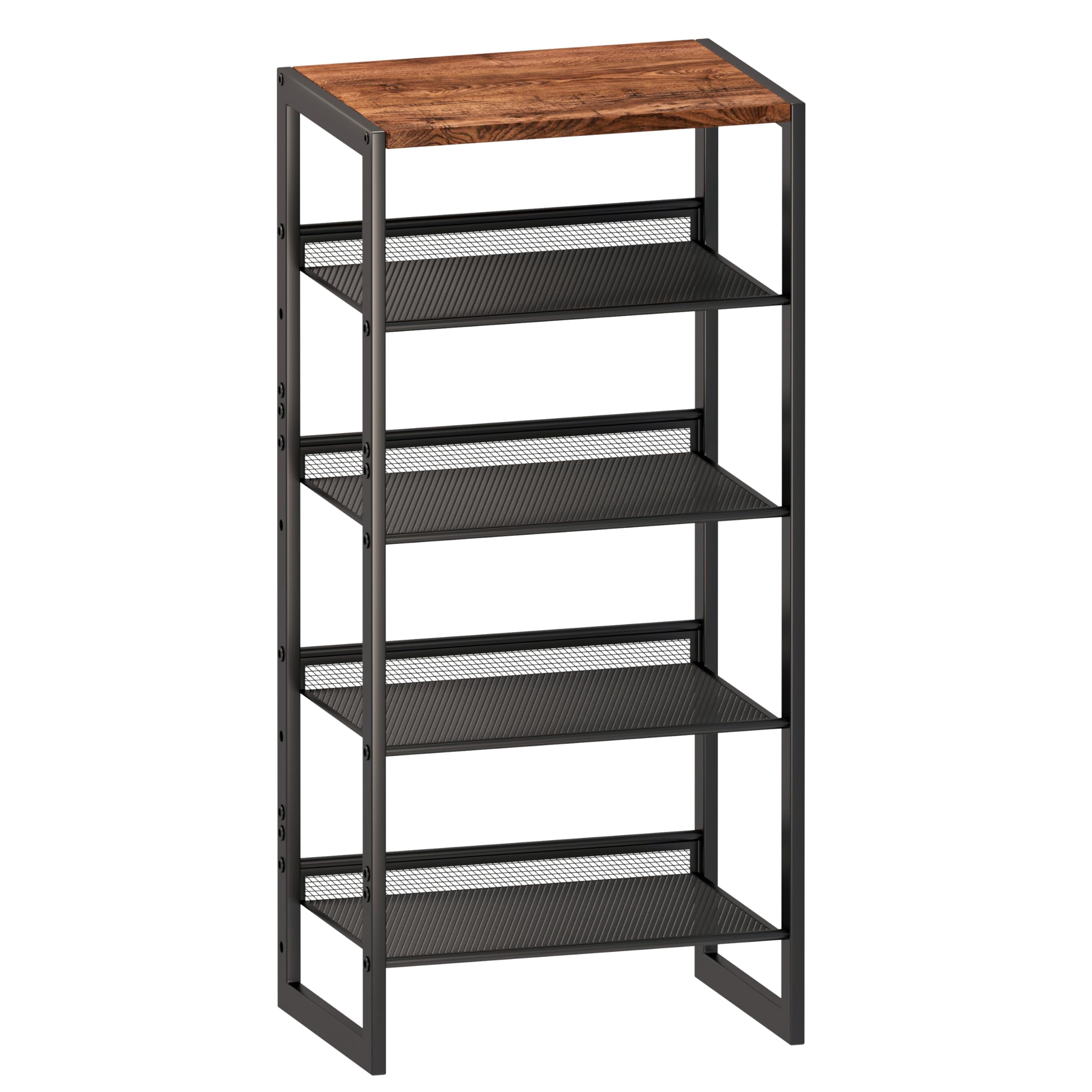 5 Tier (16.5″x11.8″x36″) Shoe Rack, Narrow Space-Saving Organizer for ...