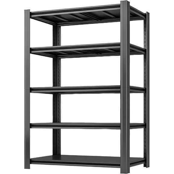 5-Tier 35" W x 15.8" D x 72" H Garage Shelving 3000LBS Storage Shelves Heavy Duty Metal Shelf Unit Adjustable Basement Industrial Storage Racks