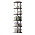 thumbnail image 1 of 5-Tier 360° Rotating Bookshelf Tower, Narrow Tall Spinning Bookcase - Space-Saving Revolving Storage Shelf for Bedroom, Living Room, Office, Walnut Brown, 1 of 10