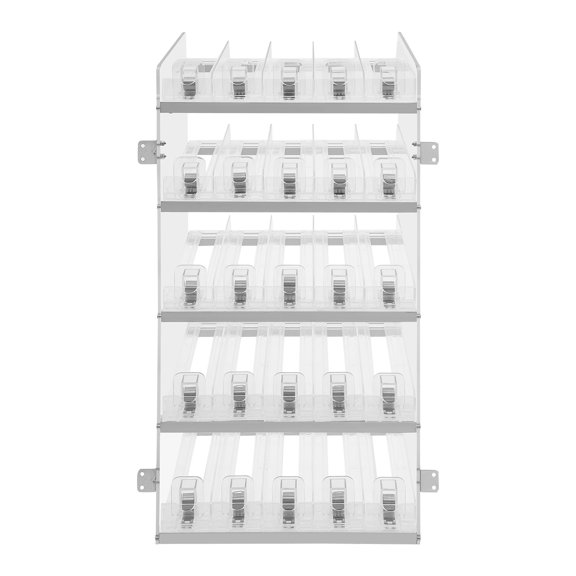5 Tier 5 Column Cigarette Display Rack,Clear Acrylic Cigarette Organizer, Wall Mount & Countertop Dual Use Retail Tobacco Shelf for Convenience Store