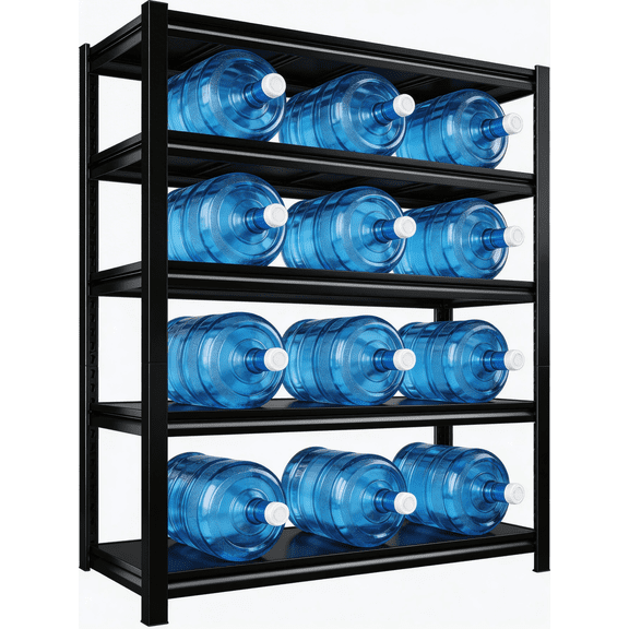 5-Tier 72"H x 36"W x 12"D Storage Shelving Unit, Adjustable, 3000 lbs Garage Shelves Metal Organizer Utility Rack, for Kitchen Pantry Basement Bathroom Laundry Shop Plant Shoes Book
