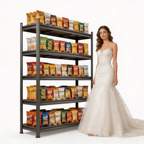 5 Tier 78''H × 40''W × 16''D Adjustable Storage Shelves,Metal Storage Rack, Shelving Units Utility Shelf for Kitchen,Pantry,Bathroom,Garage,Office Organization