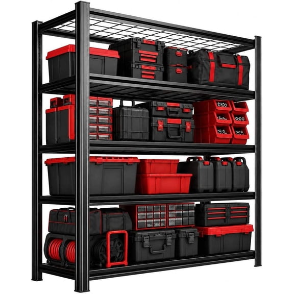 5-Tier Adjustable Heavy-Duty Wire Shelving Rack, 3000 LBS Capacity, 35.4" W x 15.7" D x 72" H