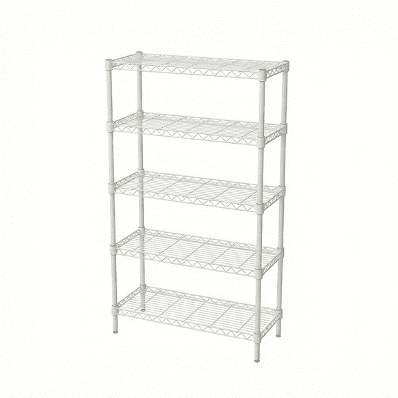 5-Tier Adjustable Heavy-Duty Wire Shelving Unit, Rust-Resistant Metal Storage Rack for Kitchen, Garage, Bathroom and Pantry Organization 29.53" D 13.78" W 59.06" H