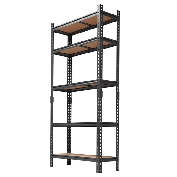 5-Tier Adjustable Metal Storage Shelves, Heavy Duty Utility Rack for Garage Pantry Warehouse