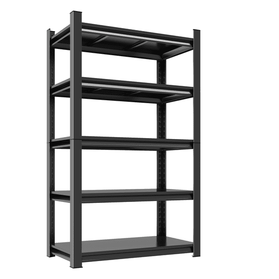 5-Tier Adjustable Storage Shelves for Garage, Capable of Holding 2000LBS - Heavy-Duty Metal Utility Rack Shelf Unit, Ideal for Warehouse, Pantry, Closet, & Kitchen