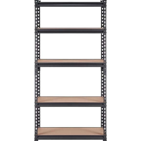 Garage Shelving Unit 5 Tier, 2000lbs Heavy Duty Metal Shelves, Adjustable Utility Rack 30x12x60 inch, Black for Kitchen, Pantry, Basement, Laundry