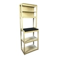 thumbnail image 1 of 5-Tier Bakers Rack, Kitchen Storage Shelf and Microwave Stand with Coffee Bar, Particle Board Organizer for Pantry, 23.62 Inch, White and Black, 1 of 11