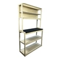 thumbnail image 1 of 5-Tier Bakers Rack, Kitchen Storage Shelf and Microwave Stand with Coffee Bar, Particle Board Organizer for Pantry, 39.37 Inch, White and Black, 1 of 11