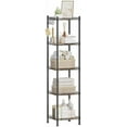 5-Tier Bathroom Shelf, Storage Rack for Small Space, with 5 PP Shelf ...