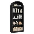 thumbnail image 1 of 5-Tier Black Arched Bookshelf, 72" Tall Arched Bookcase with Storage Shelves, Floor Standing Open Display Shelving Unit for Living Room, Bedroom, Home Office, 1 of 10