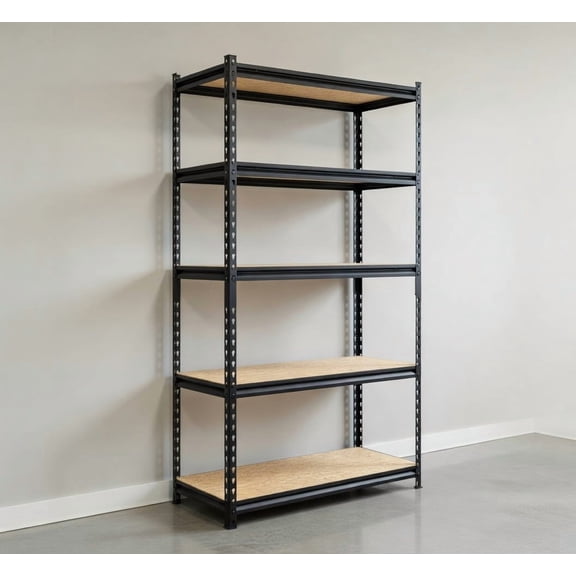 5-Tier Boltless Metal Storage Shelves, 28" W x 11.8" D x 59.8" H Heavy Duty Garage Utility Rack Shelving Unit with 1265 lbs Load Capacity