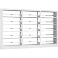 thumbnail image 1 of 5-Tier Bookcase with Adjustable Storage Shelves, Metal Bookshelf with Book Stopper, Bookcase Shelf for Library, Office, Living Room (White(1 Column,3 Combination Bookshelves)), 1 of 12