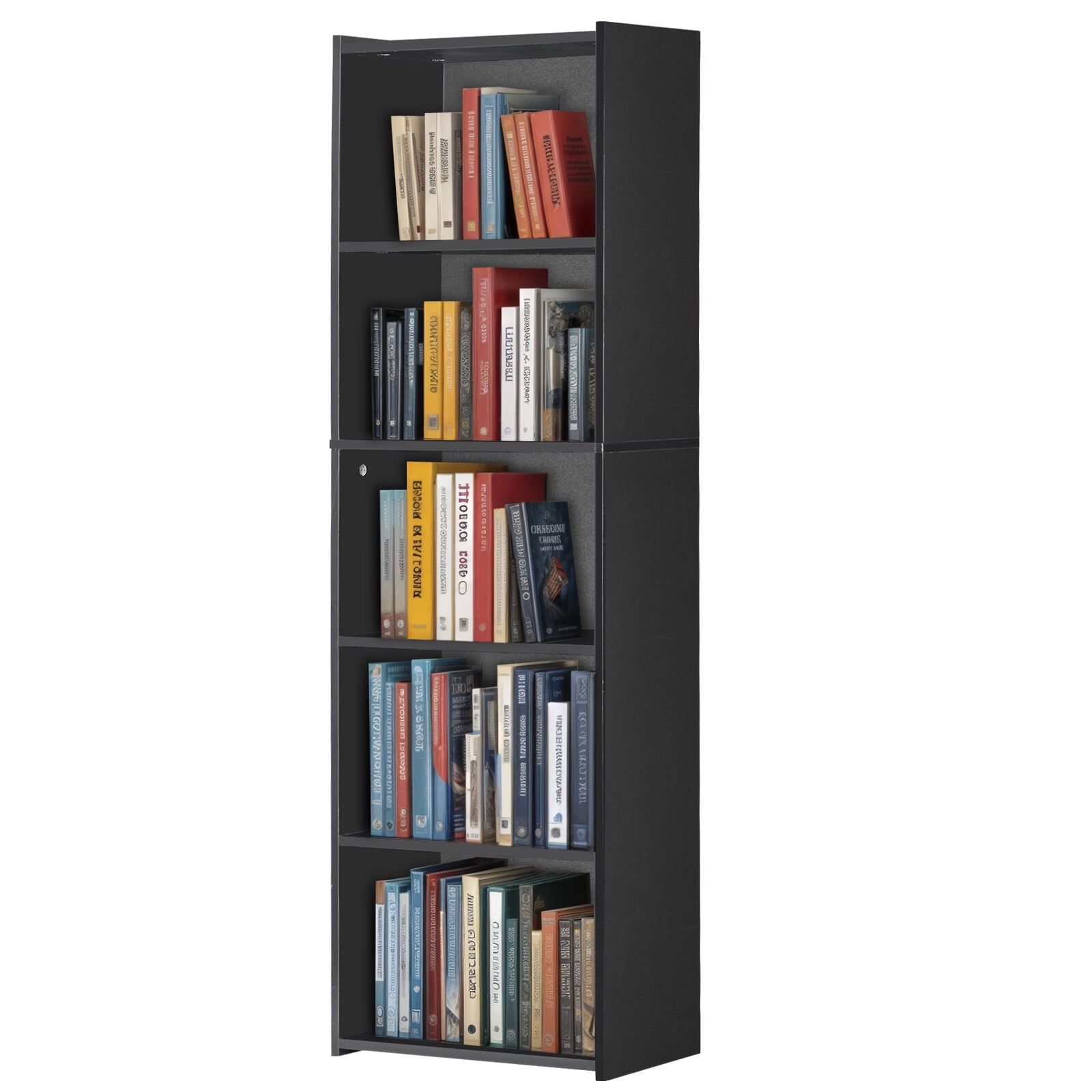 5Tier Bookcase Storage Bookshelf Open Shelf Storage Rack for Home