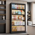 thumbnail image 1 of Hanyu 5-Tier Metal Bookcase with Adjustable Shelves & Book Stopper, 1 of 7
