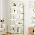 thumbnail image 1 of 5 Tier Bookshelf, Arched Bookcase Display Racks, Metal Frame Modern Storage Rack, 1 of 7