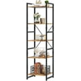 5 Tier Bookshelf Bookshelves, Tall Narrow Bookcase with Shelves, Wood