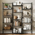 thumbnail image 1 of 5-Tier Bookshelf, Rustic Industrial Bookcase with Frame, Modern Wide Large Book Case, Ideal for Living Room, Home and Office, 1 of 8