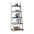 5Tier Bookshelf, Storage Rack with Rubber Wood Frame, MultiFunctional
