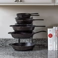 thumbnail image 1 of 5-Tier Cast Iron Cookware Organizer, Steel Construction, Matte Black, Space-Saving Kitchen Storage, 1 of 3