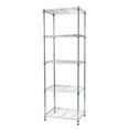 thumbnail image 1 of 5-Tier Chrome Shelving Unit,72 Inch Steel Frame Make This Unit The Perfect Blend Of Style And Functionality, 1 of 8