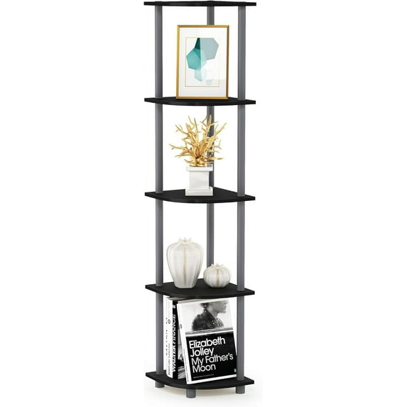 5 Tier Corner Display Rack Multipurpose Shelving Unit, 1-Pack