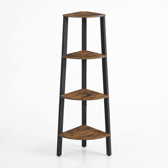 5 Tier Corner Ladder Shelf with Open Storage Shelves
