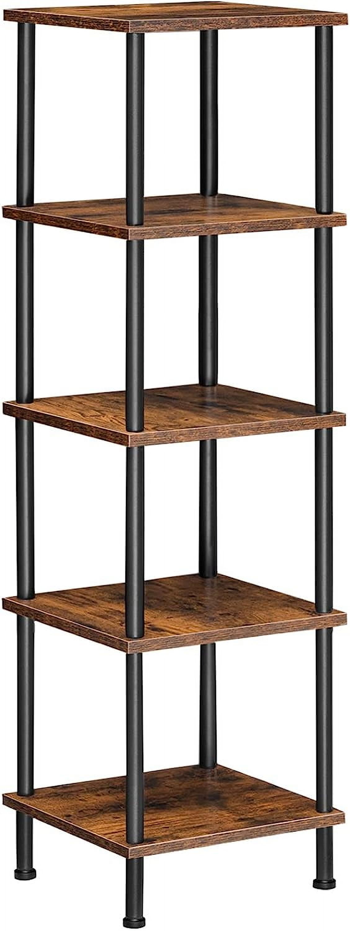 5-Tier Corner Shelf Stand, Corner Square Rack Display Shelf, Tall ...
