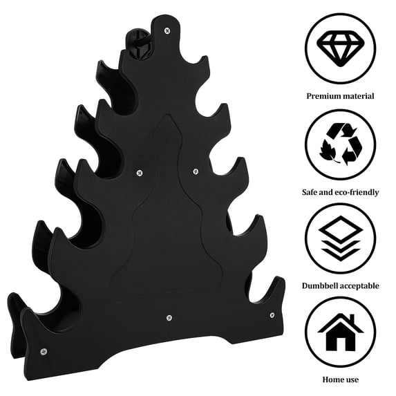YEAHIBABY Dumbbell Storage Rack in Black Featuring Unique Tree Leaf ...