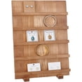 thumbnail image 1 of 5 Tier Earring Card Display Stands Wooden Jewelry Display Stand Rack Removable Shelves Rack Earring Display Holder for Displaying Selling Bookmarks Stickers Jewelry Keychains11.6x5.5x14.9Inch Brown, 1 of 9