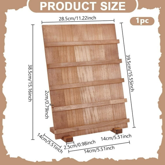 5 Tier Earring Card Display Stands Wooden Jewelry Display Stand Rack Removable Shelves Rack Earring Display Holder for Displaying Selling Bookmarks Stickers Jewelry Keychains 11.6x5.5x14.9Inch