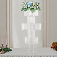 thumbnail image 1 of 5-Tier Flower Stand for Wedding, Crystal Flower Stand, 1 of 22