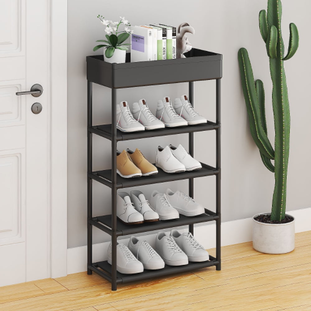  Plastic Shoe Rack 14 Tier Storage Rack for Entryway Organizer  for Closet Narrow Shelf Cabinet Black Free Standing Racks Vertical Shoe  Holder Stand : Home & Kitchen