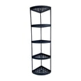 thumbnail image 1 of 5-Tier Freestanding Corner Shelf Rack, Plastic Bathroom Storage Organizer for Toiletries, Bedroom, Living Room, Small Space Use, 1 of 6