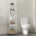 thumbnail image 1 of 5 Tier Freestanding Metal Storage Shelf for Bathroom Kitchen Small Space White, 1 of 5