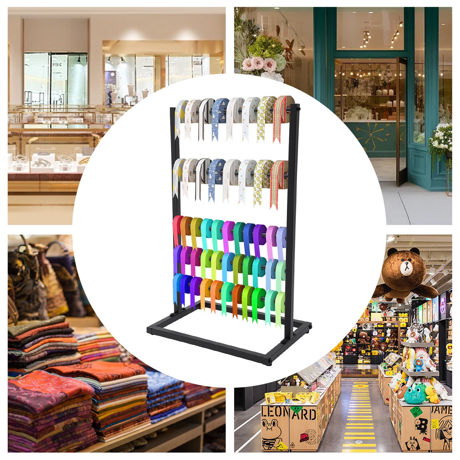 5 Tier Freestanding Multifunctional Rack 5 Tier Organizer Metal Rack ...