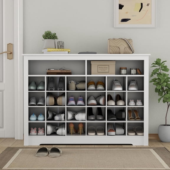 5-Tier Freestanding Shoe Storage Cabinet, Modern Shoe Rack with 26 Cubbies, Holds Up to 24 Pairs of Shoes, Shoe Organizer for Entryway Hallway Bedroom Living Room