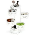 thumbnail image 1 of 5-Tier Fruit Basket for Kitchen Counter, Rotating Vegetable Baskets for Kitchen with Lockable Casters, Detachable Kitchen Storage Rack for Pantry Bathroom Office (White, Plastic), 1 of 8