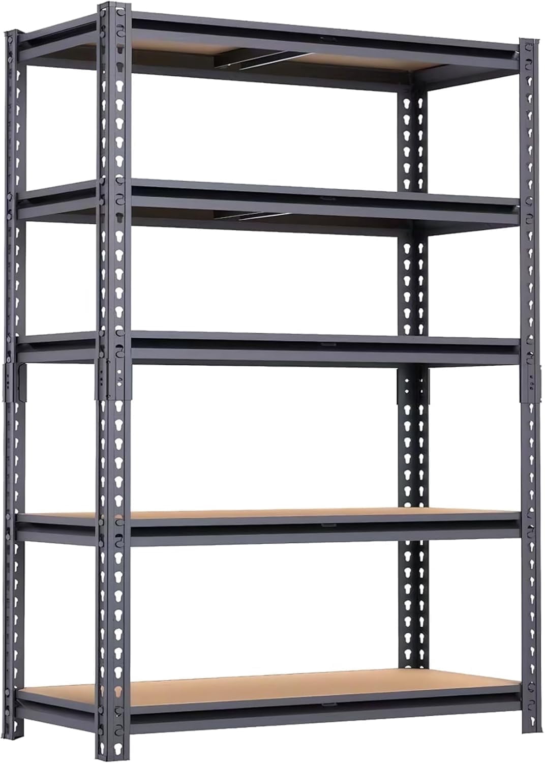 5-Tier Garage Shelving ,2250LBS Adjustable Heavy Duty Shelf , Shelving Units for Storage Basment Warehouse Pantry Closet, 72"H*35.5"W*15.8"D , Black