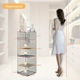 thumbnail image 1 of 5 Tier Hanging Closet Organizer with Adjustable Dividers, Foldable Storage Baskets for Clothing, Socks, Handbags, 1 of 7