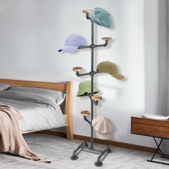 5 Tier Hat Display Retail Hat Cap Rack Multifunctional Floor Caps Headwear Stand