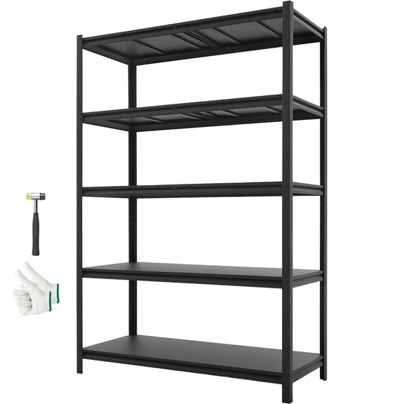 5-Tier Heavy Duty Adjustable Metal Garage Storage Rack, 3000lbs Max Capacity, 48.43"W20.55"D71.38"H Utility Shelving for Workshop Warehouse Basement Kitchen
