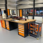 5-Tier Heavy Duty CNC Tool Cart with Wheels - Mobile Tool Holder Organizer for CAT40 & BT40 Taper Tools - Industrial Storage Solution for Workshop Factory Garage
