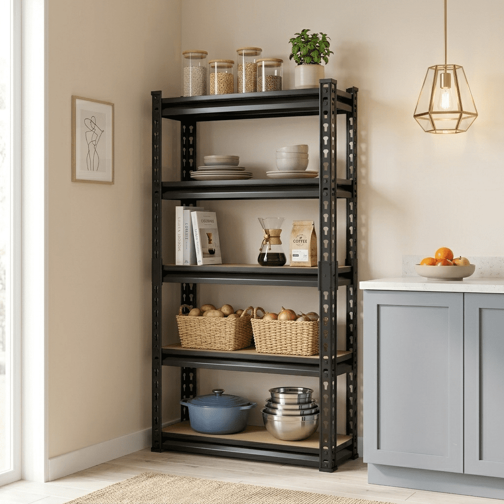 5-Tier Heavy Duty Metal Shelving Unit,1500 lbs Capacity, Adjustable Storage Rack
