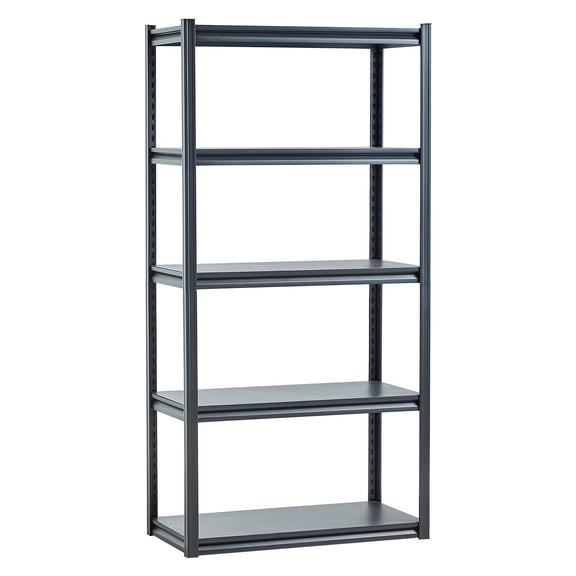5-Tier Heavy Duty Storage Shelves 18" D x 36" W x 72" H Industrial Metal Garage Shelving Unit for Garage, Basement, Pantry & Warehouse Organization Adjustable Rust-Resistant Shelves