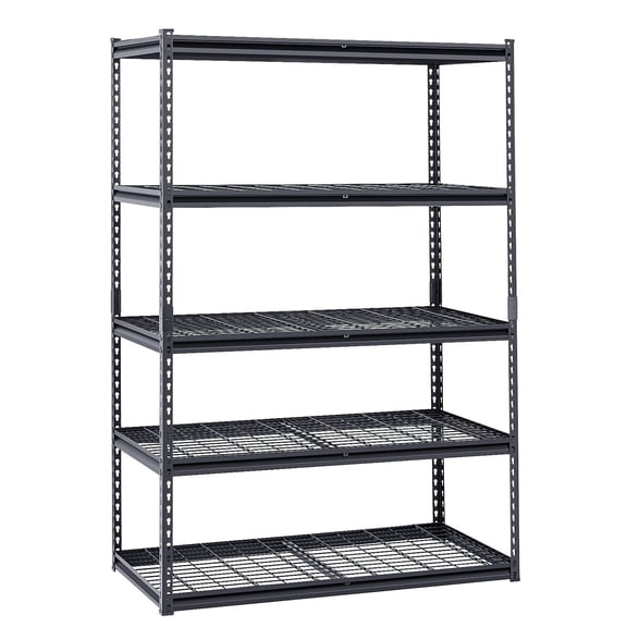 5-Tier Heavy Duty Storage Shelves Adjustable Garage Shelving Unit, 3000 lb Capacity, Steel Metal Rack for Home, Warehouse & Organization, Easy Assembly, Black