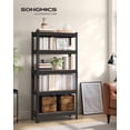 thumbnail image 1 of 5-Tier Heavy-Duty Storage Shelves, Boltless Adjustable Shelving Unit 1929 lb Capacity, 11.8 x 29.5 x 59 Inches, Garage Organizer, Rustic Brown, 1 of 6