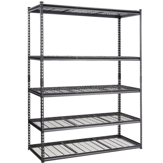 Garage Shelving Unit 5 Tier - Heavy Duty Wire Shelving Racks, 2000 lbs ...