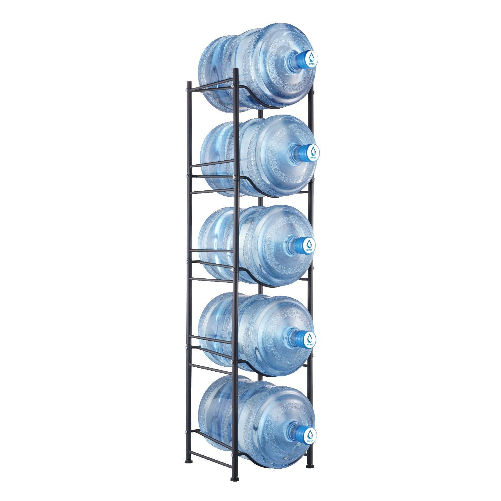 5 Tier Heavy Duty Water Jug Holder Rack for 5 Gallon Bottles Kitchen ...