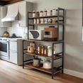 thumbnail image 1 of 5-Tier Kitchen Bakers Rack, Multifunctional Storage Shelf with Reinforced Rods - for Kitchen, Bedroom & Living Room, 1 of 5